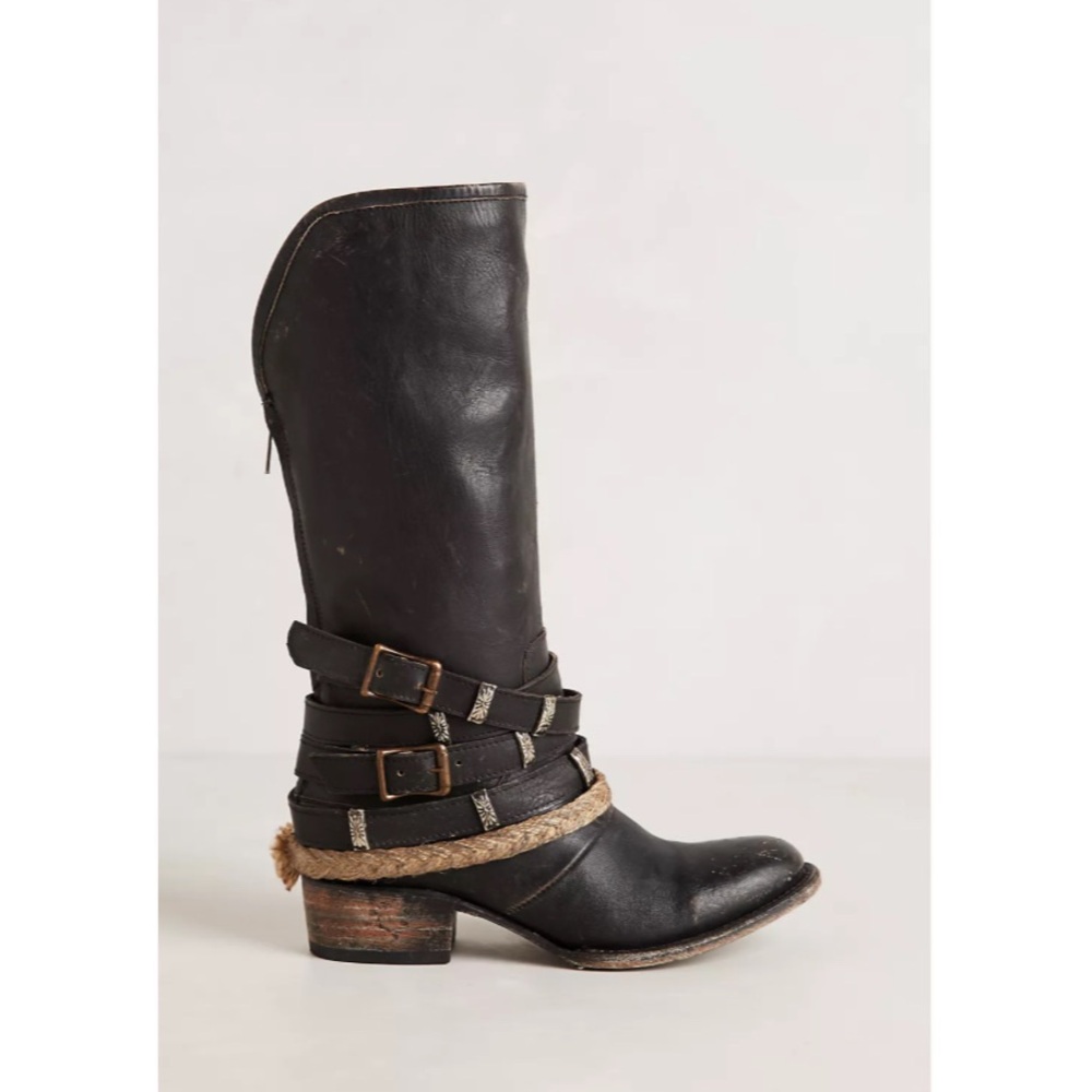 Freebird Drove Leather Buckle Boots